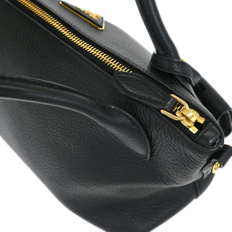 Prada Black Leather 2way Handbag 31/Z AQ00358