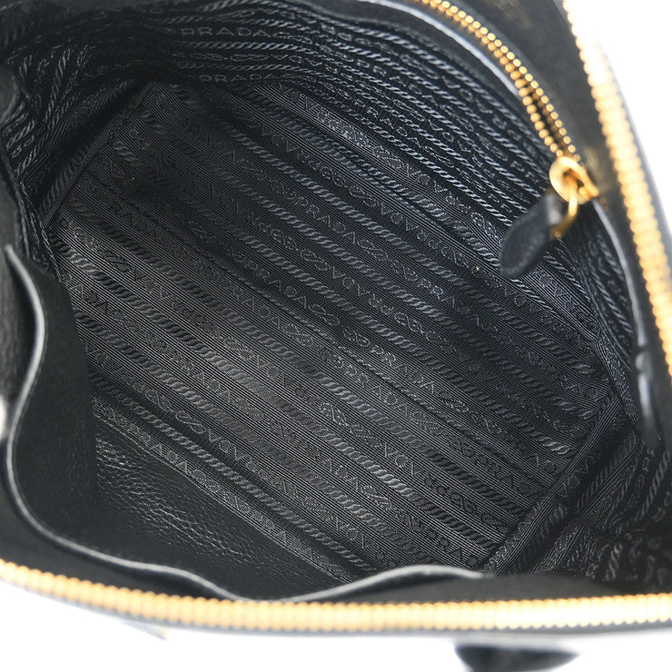 Prada Black Leather 2way Handbag 31/Z AQ00358
