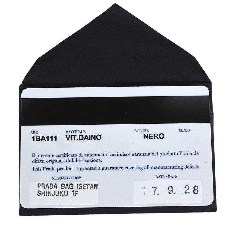 Prada Black Leather 2way Handbag 31/Z AQ00358