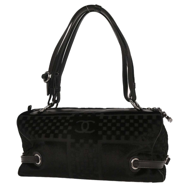 Chanel Black Velvet Handbag AQ00375
