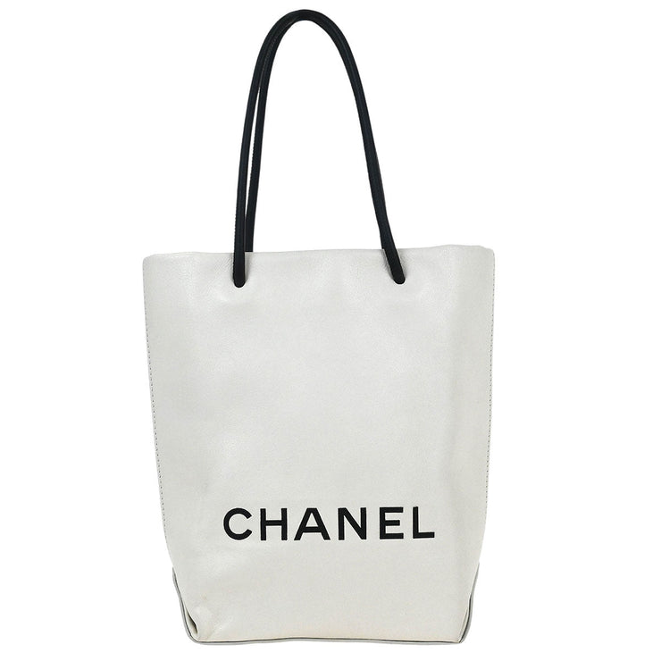 Chanel White Calfskin Handbag AQ00393