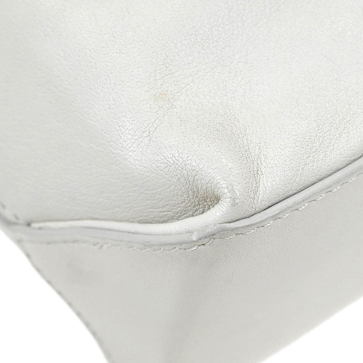 Chanel White Calfskin Handbag AQ00393