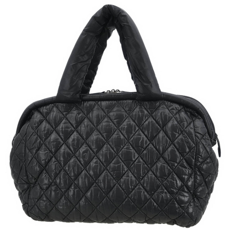 Chanel Black Nylon Coco Cocoon Bowling Bag Handbag AQ00397
