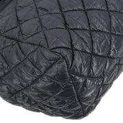 Chanel Black Nylon Coco Cocoon Bowling Bag Handbag AQ00397