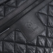 Chanel Black Nylon Coco Cocoon Bowling Bag Handbag AQ00397