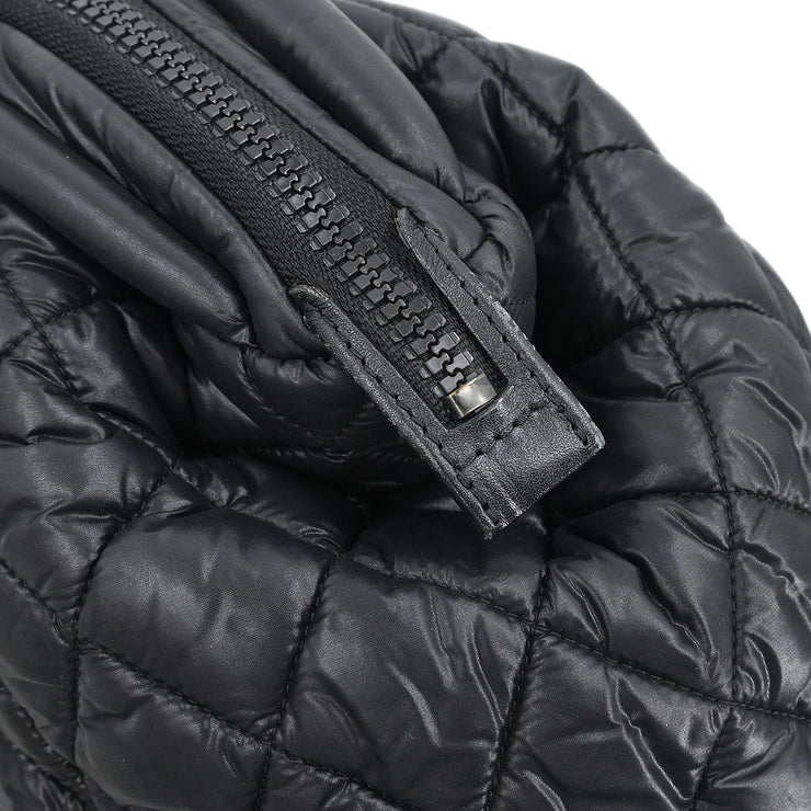 Chanel Black Nylon Coco Cocoon Bowling Bag Handbag AQ00397