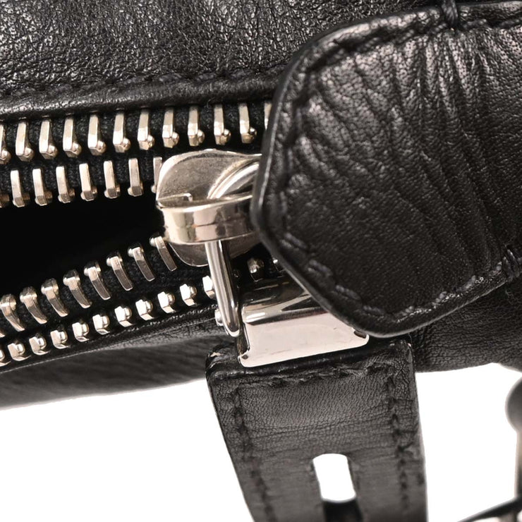 Prada Black Leather Duffle 2way Handbag 7 AQ00405