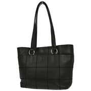 Chanel Black Calfskin Choco Bar Tote Handbag AQ00410