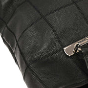 Chanel Black Calfskin Choco Bar Tote Handbag AQ00410