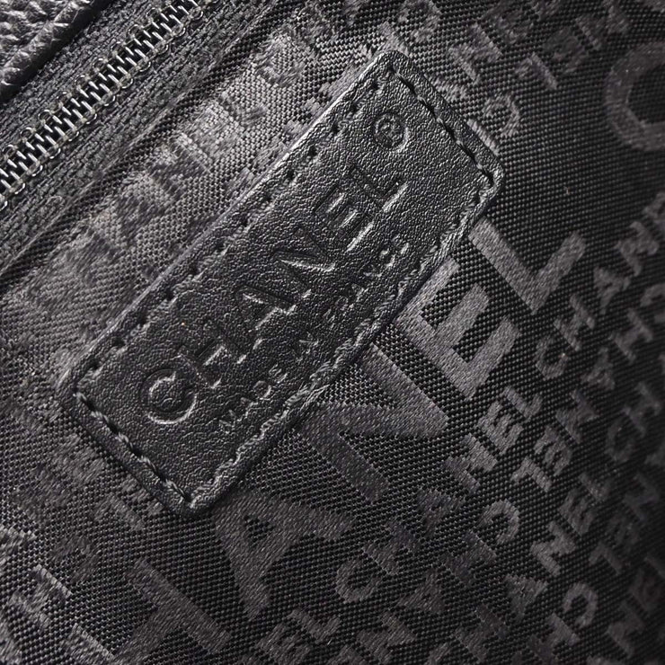 Chanel Black Calfskin Choco Bar Tote Handbag AQ00410