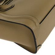 Celine Brown Leather Nano Luggage Tote Bag W-AT-3108 W-CU-3128 AQ00412