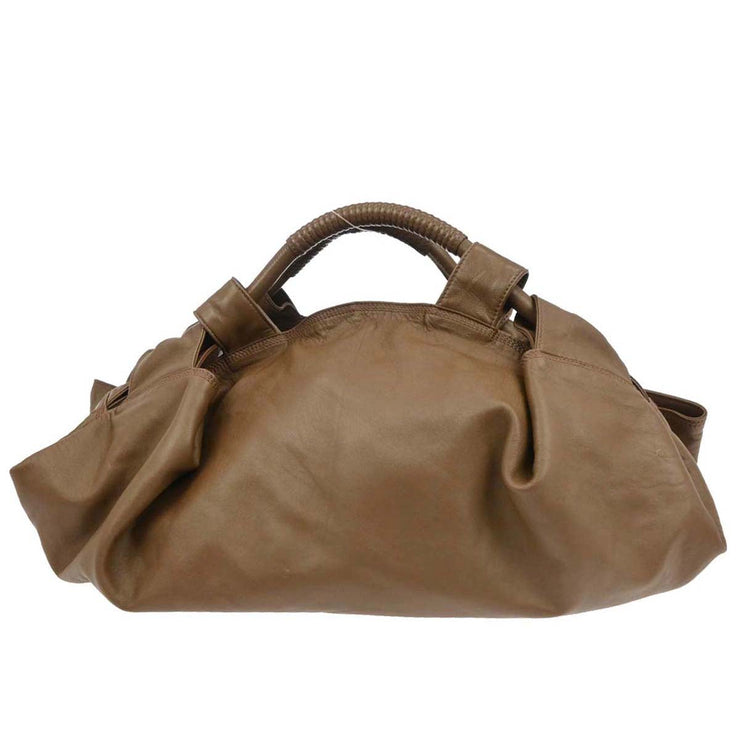 Loewe Brown Lambskin Nappa Aire Tote Handbag 060612 AQ00416