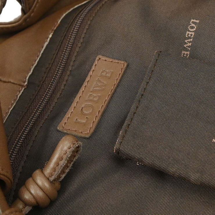 Loewe Brown Lambskin Nappa Aire Tote Handbag 060612 AQ00416