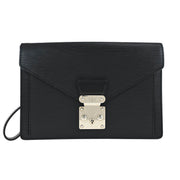 Louis Vuitton Black Epi Pochette Sellier Dragonne Clutch M52762 RI1037 AQ00421