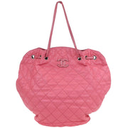 Chanel Pink Calfskin Tote Drawstring Handbag AQ00426