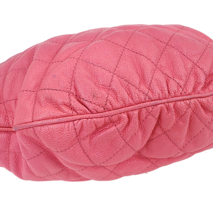 Chanel Pink Calfskin Tote Drawstring Handbag AQ00426