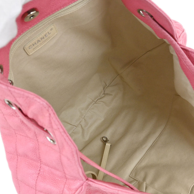 Chanel Pink Calfskin Tote Drawstring Handbag AQ00426