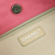Chanel Pink Calfskin Tote Drawstring Handbag AQ00426