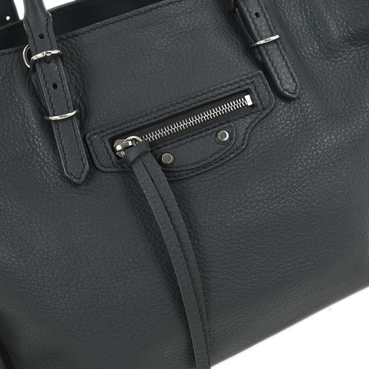 Balenciaga Gray 2way Papier Handbag 370926.1110.B.1669 AQ00430