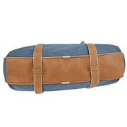 Loewe Blue Beige Nylon Leather Handbag 340807 AQ00441