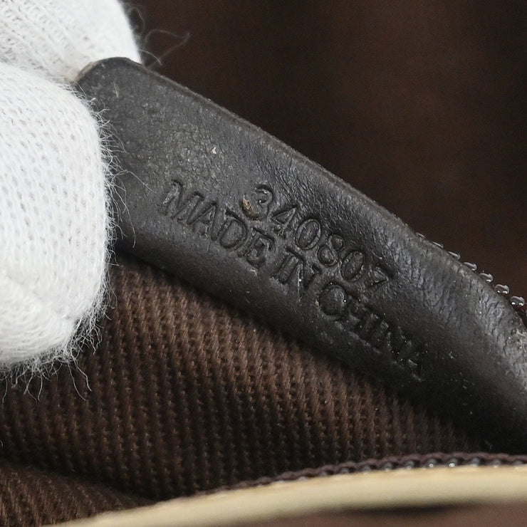 Loewe Blue Beige Nylon Leather Handbag 340807 AQ00441