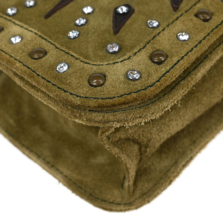 Loewe Brown Suede Shoulder Bag 050501 AQ00443