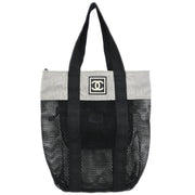 Chanel Black Nylon Sport Line Mesh Tote Handbag AQ00447