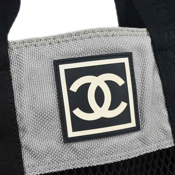 Chanel Black Nylon Sport Line Mesh Tote Handbag AQ00447