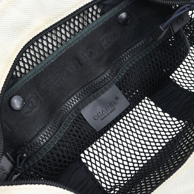 Chanel Black Nylon Sport Line Mesh Tote Handbag AQ00447