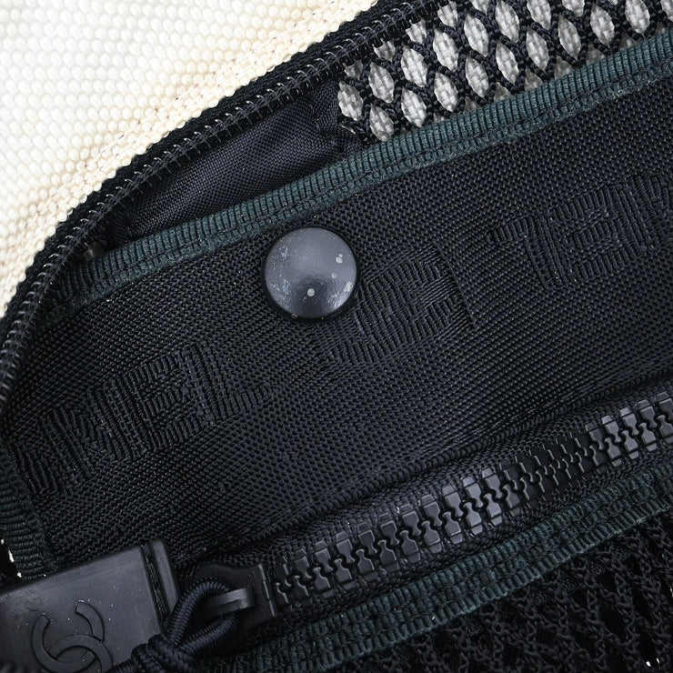 Chanel Black Nylon Sport Line Mesh Tote Handbag AQ00447