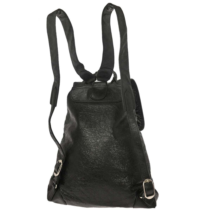 Balenciaga Black Leather Traveler Backpack 387285.1000.C.538735 AQ00453