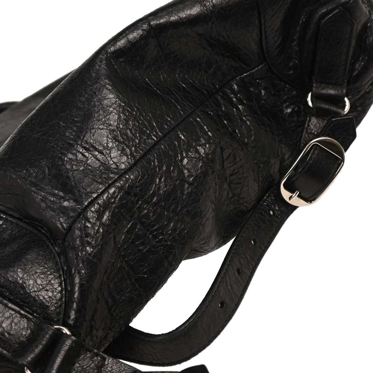 Balenciaga Black Leather Traveler Backpack 387285.1000.C.538735 AQ00453