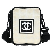 Chanel White Nylon Travel Line Shoulder Bag AQ00454