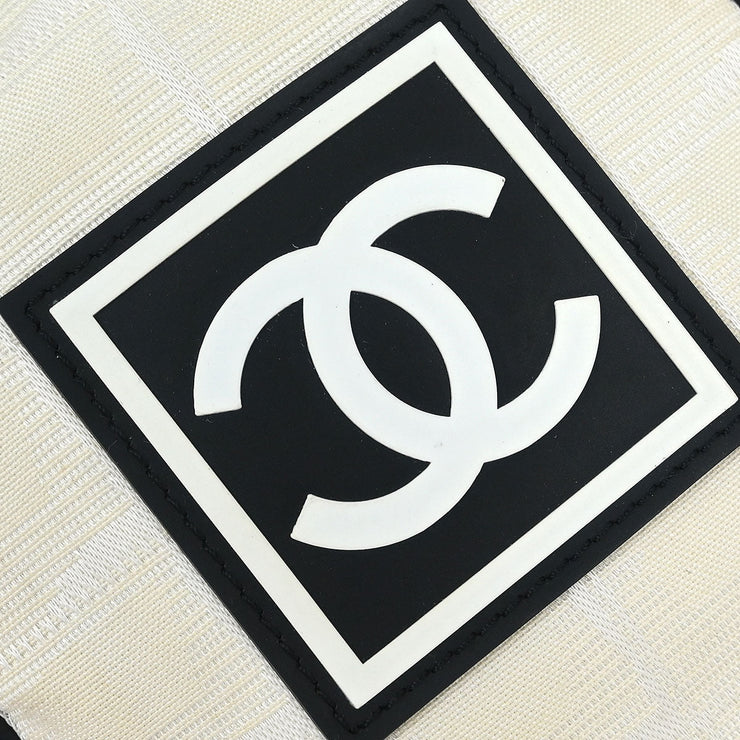 Chanel White Nylon Travel Line Shoulder Bag AQ00454