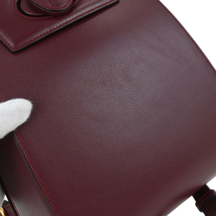 Cartier Bordeaux Leather Backpack L27 AQ00470