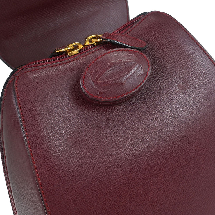 Cartier Bordeaux Leather Backpack L27 AQ00470