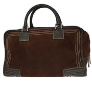 Loewe Brown Suede Amazona 36 Handbag 060706 AQ00476