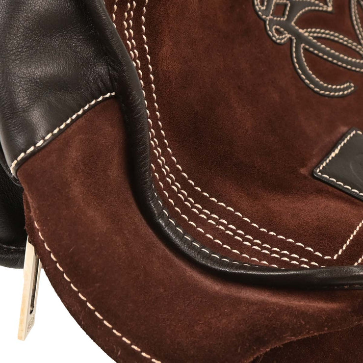 Loewe Brown Suede Amazona 36 Handbag 060706 AQ00476