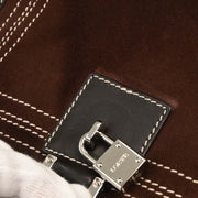 Loewe Brown Suede Amazona 36 Handbag 060706 AQ00476