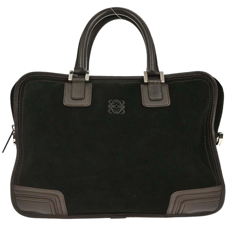 Loewe Black Suede Amazona Handbag 060712 AQ00478