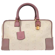 Loewe Off-white Leather Cherry Blossom Amazona 36 Handbag 271102 AQ00479