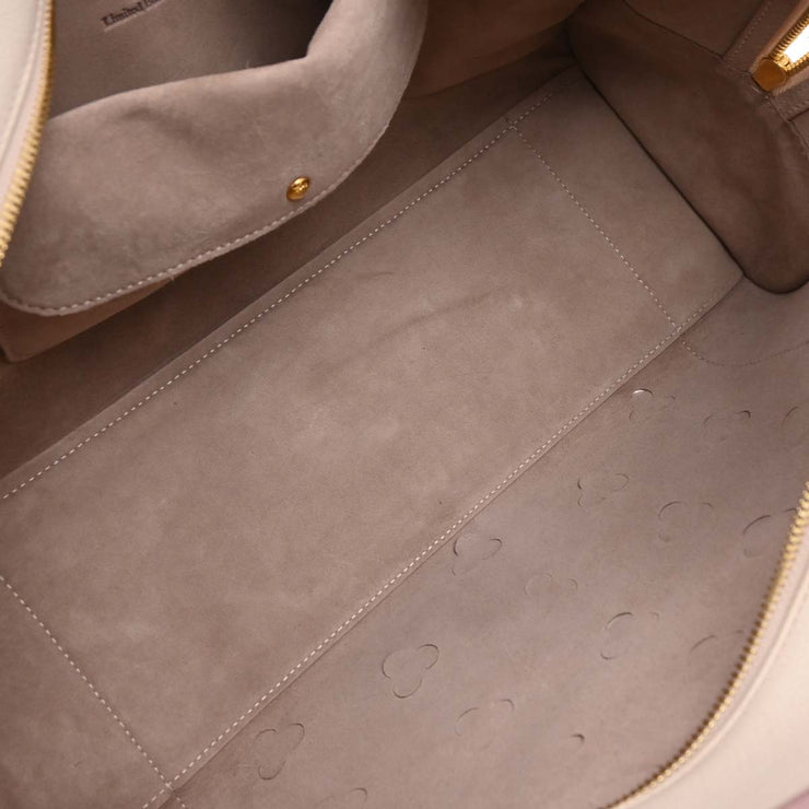 Loewe Off-white Leather Cherry Blossom Amazona 36 Handbag 271102 AQ00479