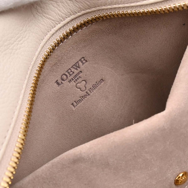 Loewe Off-white Leather Cherry Blossom Amazona 36 Handbag 271102 AQ00479