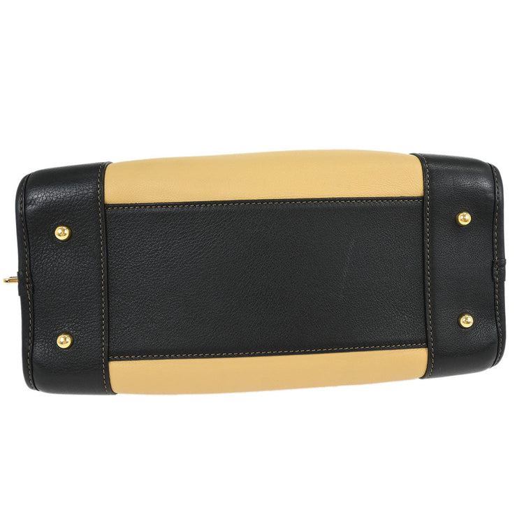 Loewe Beige Black Brown Amazona 28 Handbag 271401 AQ00480