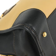 Loewe Beige Black Brown Amazona 28 Handbag 271401 AQ00480