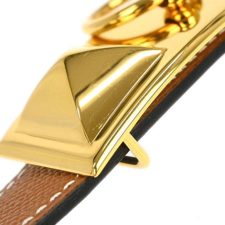 Hermes Box Calf Epsom Collier de Chien Belt #85 Small Good  Square:R T4 BQ00124