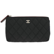 Chanel Black Nylon Pouch Clutch Bag BQ00176