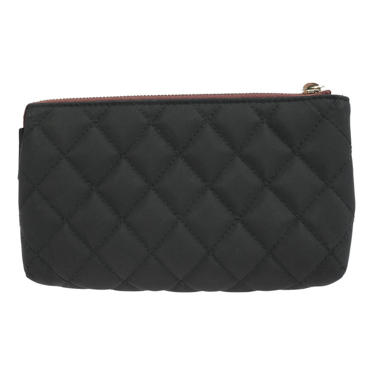 Chanel Black Nylon Pouch Clutch Bag BQ00176