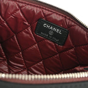 Chanel Black Nylon Pouch Clutch Bag BQ00176