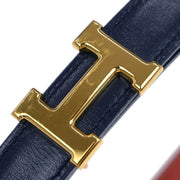 Hermes Black Box Calf Constance Reversible Belt #80 Small Good  Square:A 16 115740